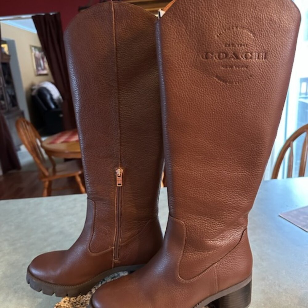 COACH Ciara Boots US 7.5B Leather - Picture 3 of 6